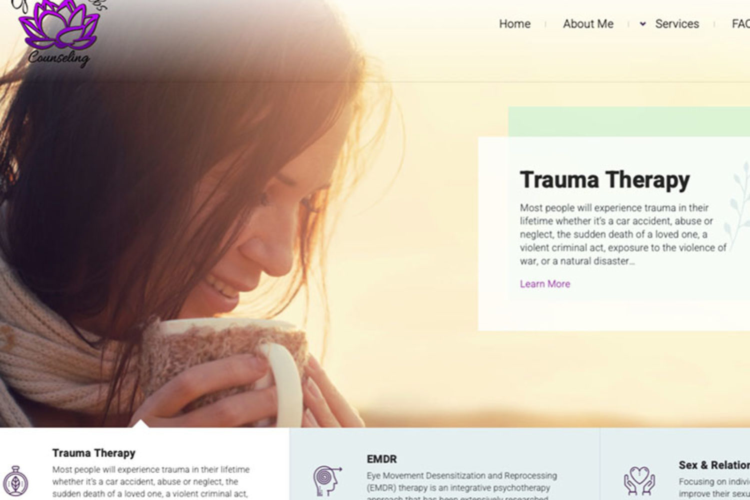therapy website demo