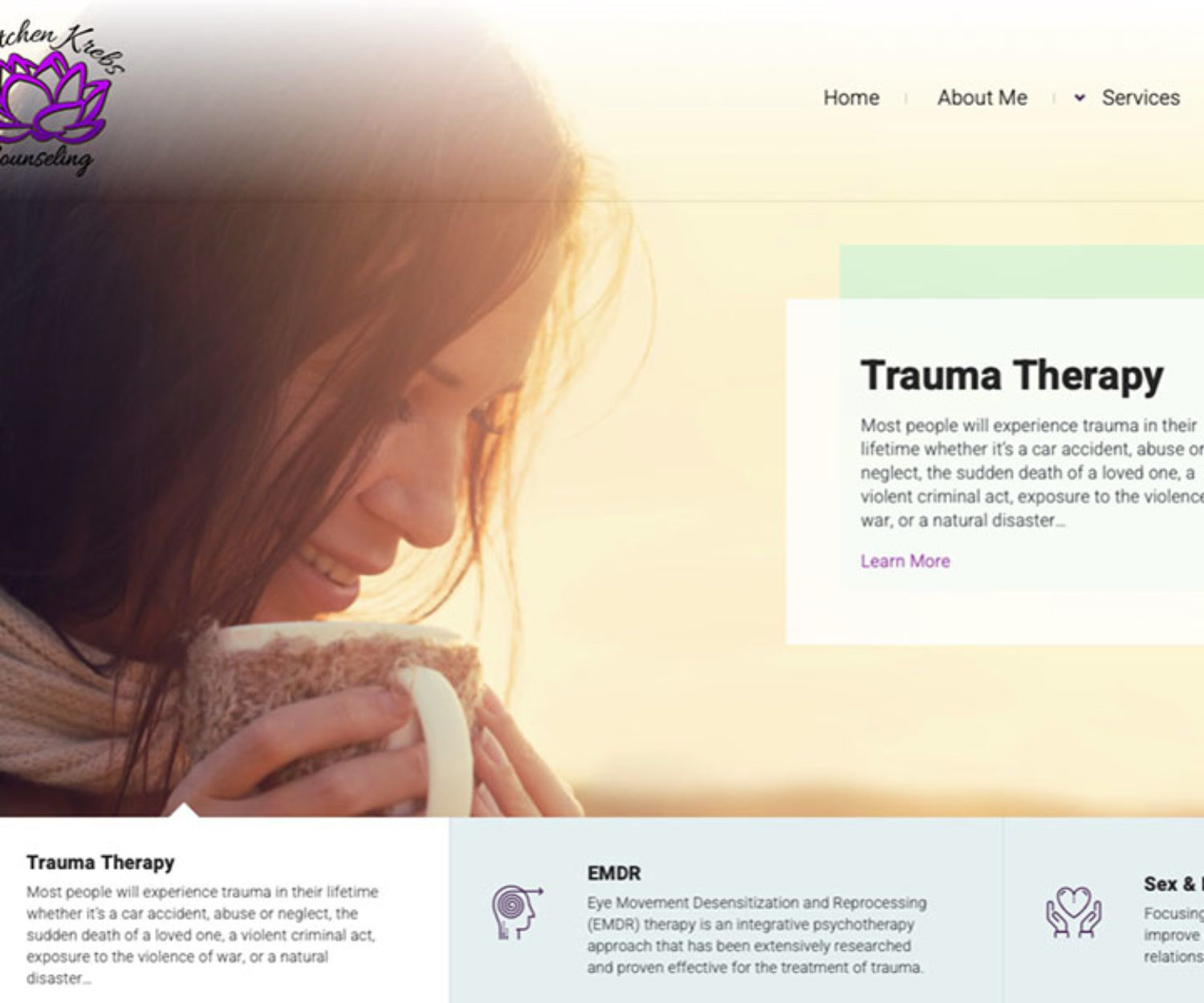 therapy website demo